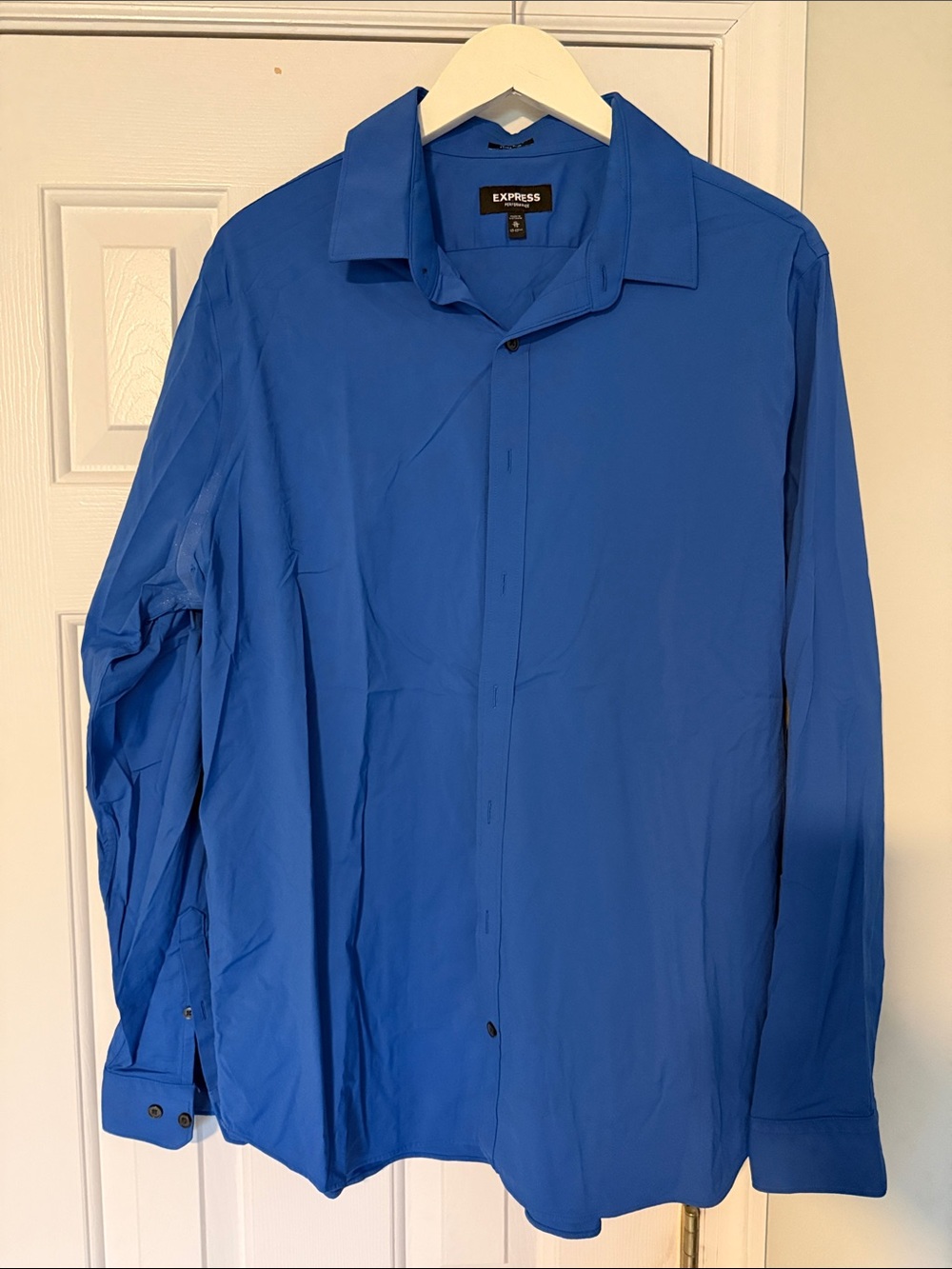 Express Men’s Royal Blue Button-Up Shirt